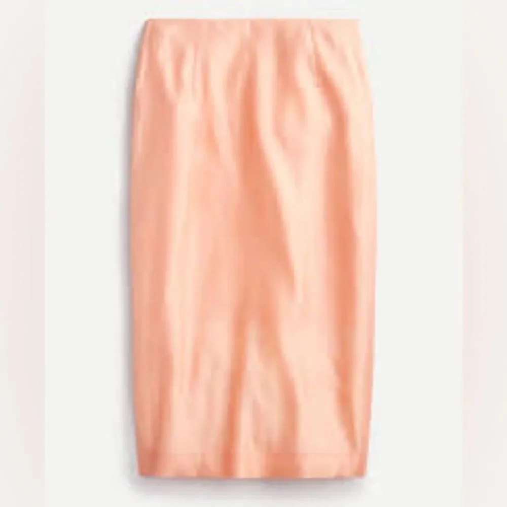 J. Crew Peach Satin Pencil Skirt